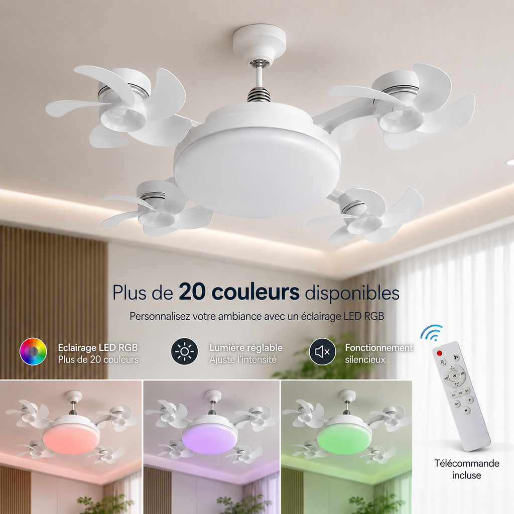 Ventilateur LED 3-en-1