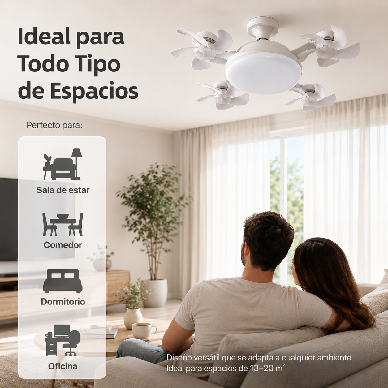 Ventilador LED  — Ventilación + Iluminación