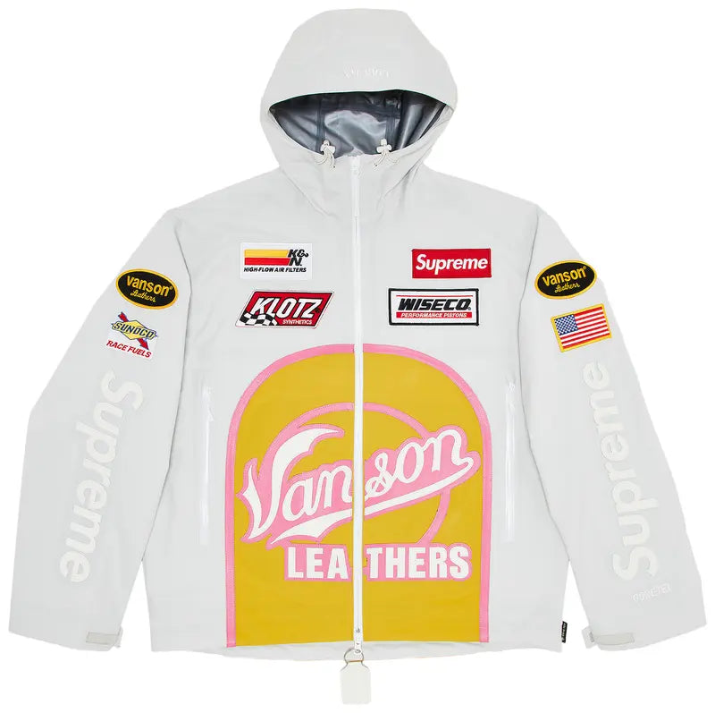 Supreme x Vanson - Veste Blanche