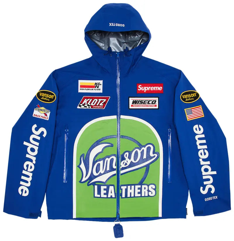 Supreme x Vanson - Veste Bleu